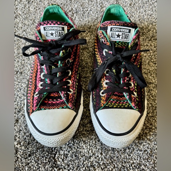 Converse Shoes - Converse All Star Parakeet OX Rainbow Knit Sneakers Low Top Women's Size 8